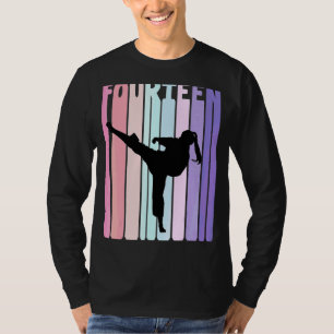 Camiseta Chicas del catorce cumpleaños Retro Taekwondo Kara