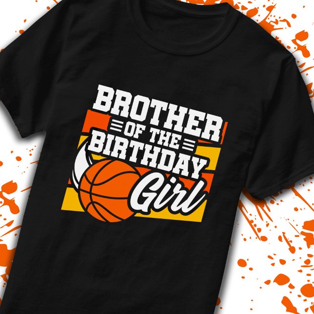 Camiseta Chicas del Chica Hermano de Cumpleaños Básquetbol  (Subido por el creador)