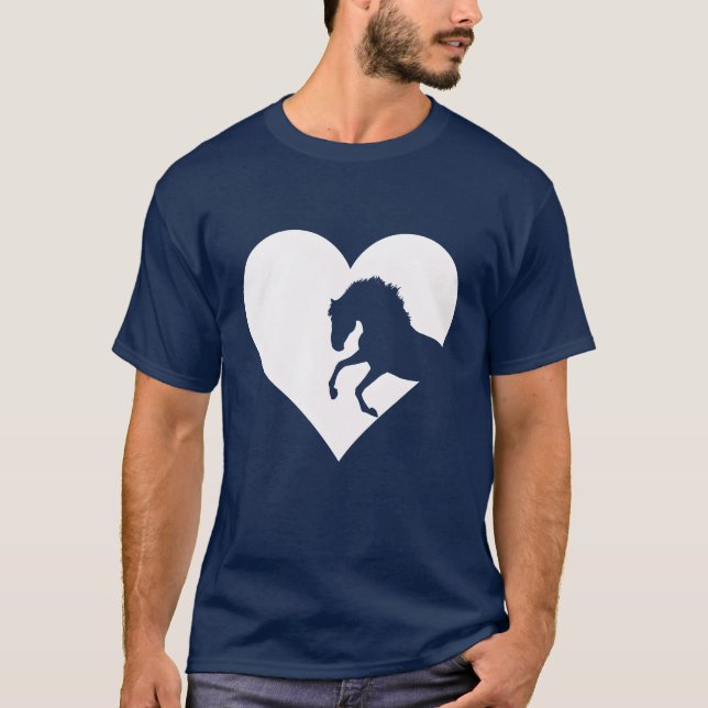 Camiseta Chicas del corazón del caballo Lover (Anverso)