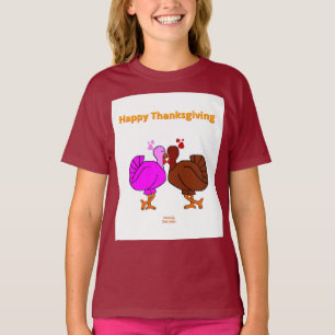 Camiseta Chicas del Día de Acción de Gracias Camisas Básica