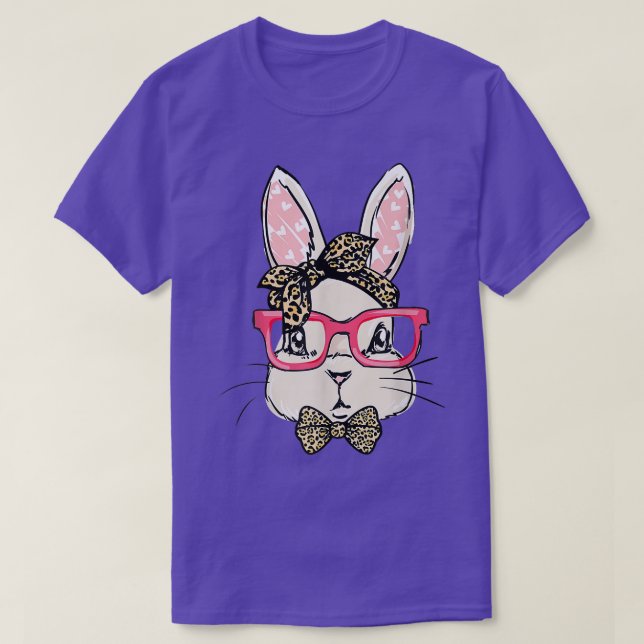 Camiseta Chicas del Día de Pascua con el Leopardo Imprimido (Diseño del anverso)