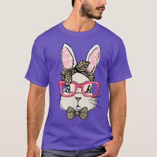 Camiseta Chicas del Día de Pascua con el Leopardo Imprimido