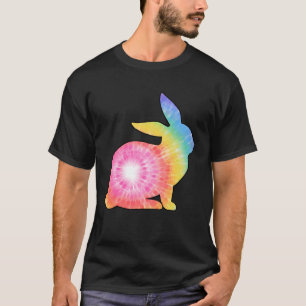 Camiseta Chicas del Día de Pascua de Tie Dye Conejo de Cone