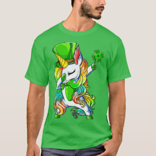 Camiseta Chicas del Día de San Patricio Dabbing Unicorn Lep