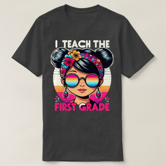 Camiseta chicas del Día del Maestro de primer grado Niños p (Diseño del anverso)