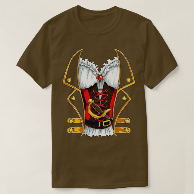 Camiseta Chicas del disfraz pirata bucanero Halloween (Diseño del anverso)