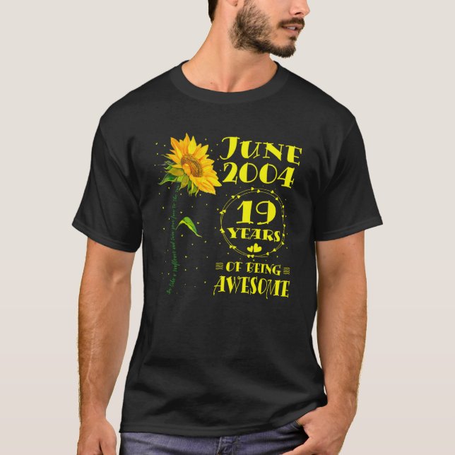 Camiseta chicas del girasol de 19 años de edad 20 de junio (Anverso)
