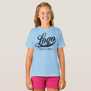 Camiseta Chicas del logotipo de la Compañía Azul Claro