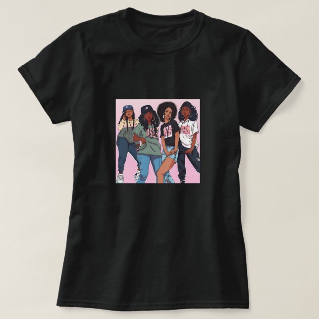 Camiseta Chicas del núcleo de los patinadores (Diseño del anverso)