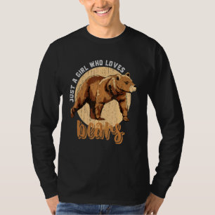 Camiseta Chicas del oso marrón Mujeres Vida silvestre anima