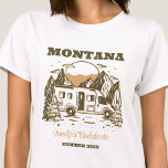 Camiseta Chicas del partido Camp Bachelorette viajan Person<br><div class="desc">¡Experimente aventura con camisetas del Personalizado del Camp Bachelorette! Para prepararte para una inolvidable despedida de soltera que combina la emoción al aire libre con un estilo personalizado. Esta camiseta personalizado es la adición perfecta a su celebración temática del campamento, añadiendo un toque de elegancia e individualidad a su viaje...</div>