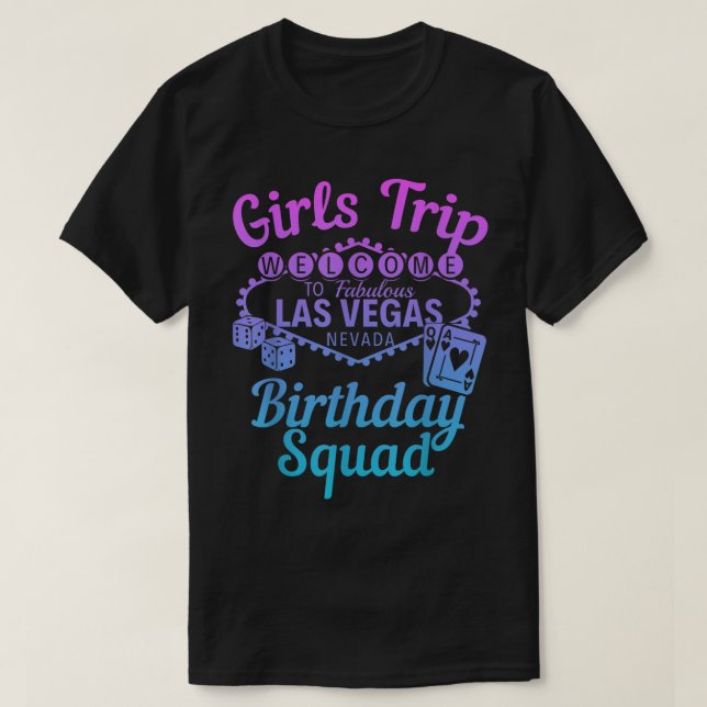 Camiseta Chicas del partido de cumpleaños Las Vegas viajan  (Diseño del anverso)