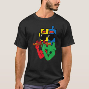 Camiseta Chicas del puzzle Boys Flutist Awareness Puzzle Au