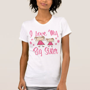 Camiseta Chicas del rosa de la hermana grande del amor