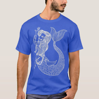Camiseta Chicas del tatuaje de la sirena de la servidora
