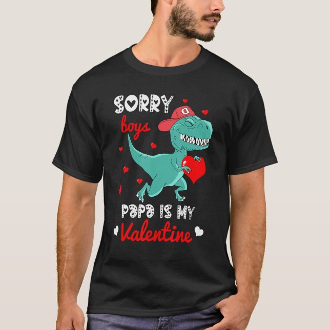 Camiseta Chicas Dinosaurios tienen corazón Lo siento chicos (Anverso)
