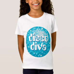 Camiseta Chicas "disco diva" de Disco Tiles Blue equipados