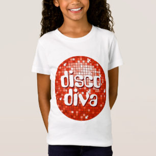 Camiseta Chicas "disco diva" de Disco Tiles Rojo con camise