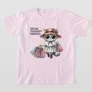 Camiseta Chicas divertidas amantes del shopping arte de pal