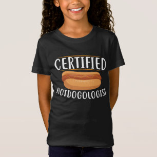 Camiseta Chicas divertidas arte con palabras de hotdog