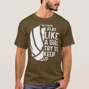 Camiseta Chicas divertidas de diseño de voleibol jóvenes en