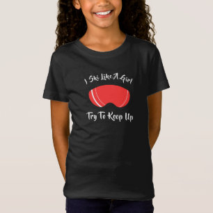 Camiseta Chicas Divertidas de Esquí Esquíando Esquiadora De