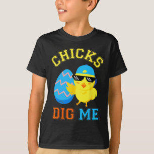Camiseta Chicas divertidas me cavan para hombres niños niño