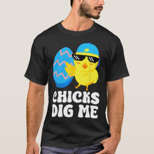 Camiseta Chicas divertidas me cavan para hombres niños niño