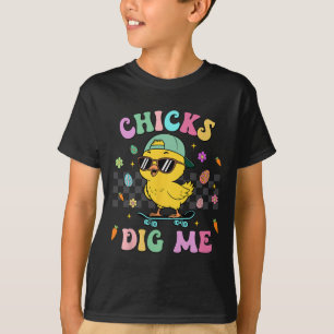 Camiseta Chicas divertidas me cavan para hombres niños niño
