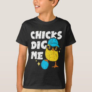Camiseta Chicas divertidas me cavan para hombres niños niño