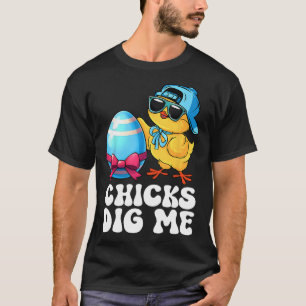 Camiseta Chicas divertidas me cavan para hombres niños niño