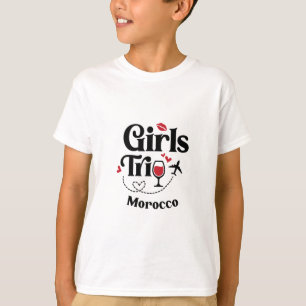 Camiseta Chicas Divertidas Viaje a Marruecos Vino Vacacione