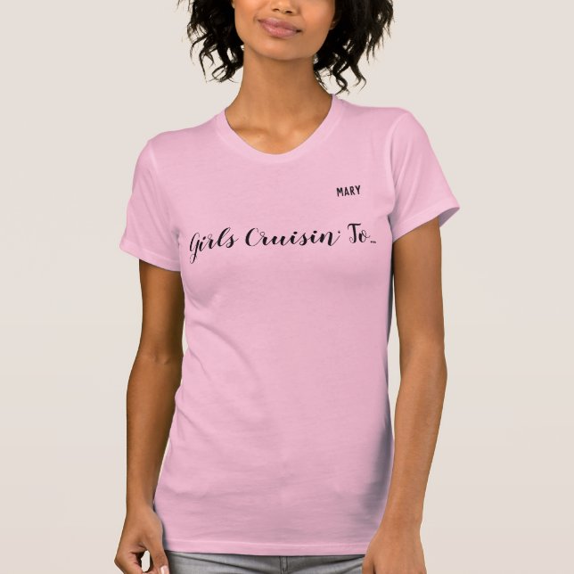 Camiseta Chicas divertidos cruzando para... Su destino y no (Anverso)