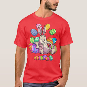Camiseta Chicas divertidos de Pascua Niños Pequeños Conejo