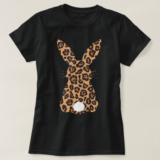 Camiseta Chicas dominicales de Easter Leopard Bunny Rabbit  (Diseño del anverso)