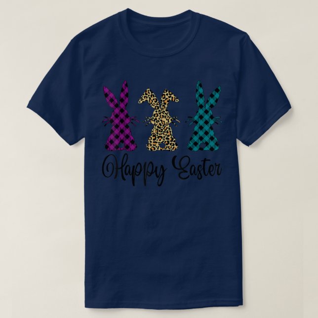 Camiseta Chicas dominicales de Easter Leopard Bunny Rabbit  (Diseño del anverso)