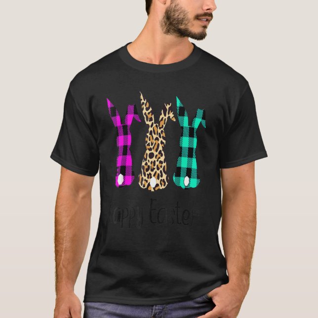 Camiseta Chicas dominicales de Easter Leopard Bunny Rabbit  (Anverso)