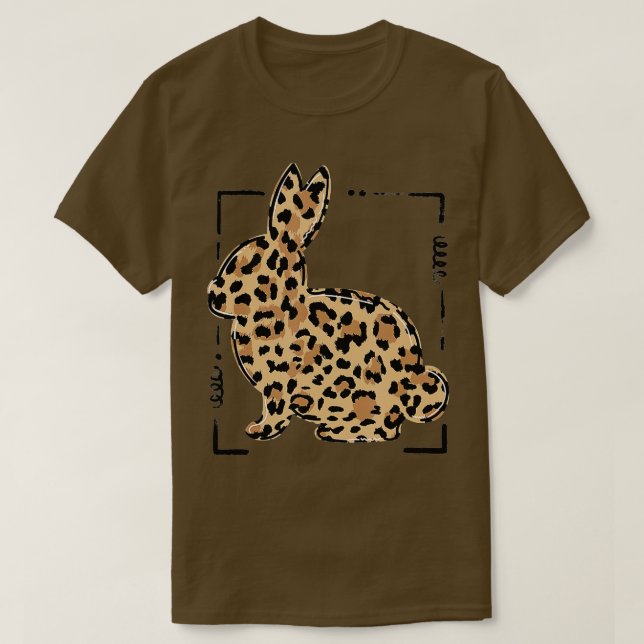 Camiseta Chicas dominicales del Leopard Bunny Rabbit Easter (Diseño del anverso)