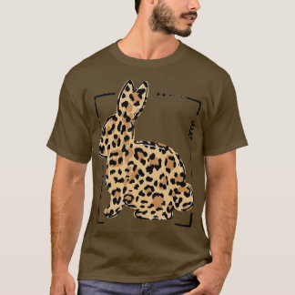 Camiseta Chicas dominicales del Leopard Bunny Rabbit Easter