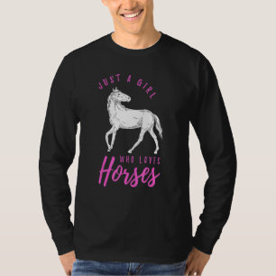 Camiseta Chicas ecuestres hobby animal montando caballo