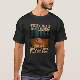 Camiseta Chicas En Campamento Con Su Perro Bouvier Des Flan