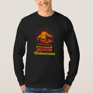 Camiseta Chicas En Camping Con Su Weimaraner Raner Weim