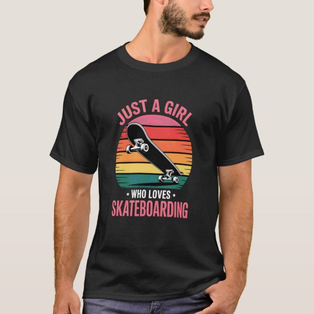 Camiseta Chicas en monopatín (Anverso)