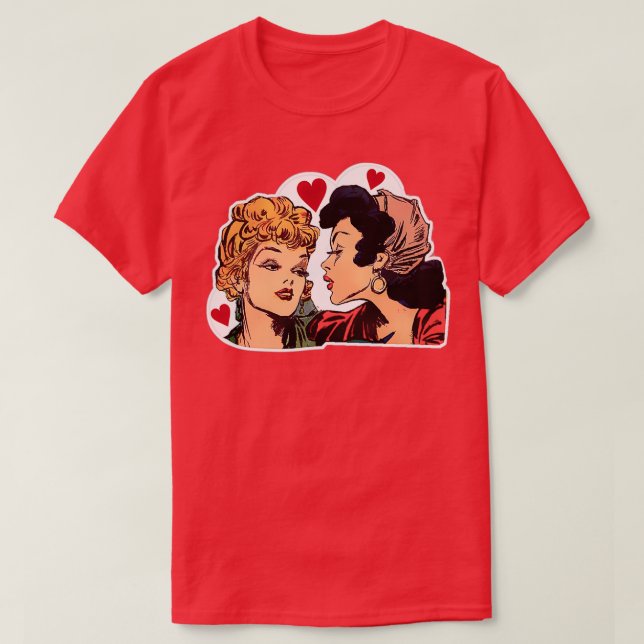 Camiseta Chicas enamorados Sí chicas coqueteando (Diseño del anverso)