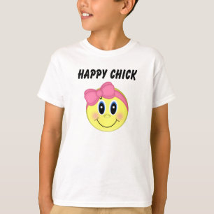 Camiseta Chicas enfrentan a chica feliz