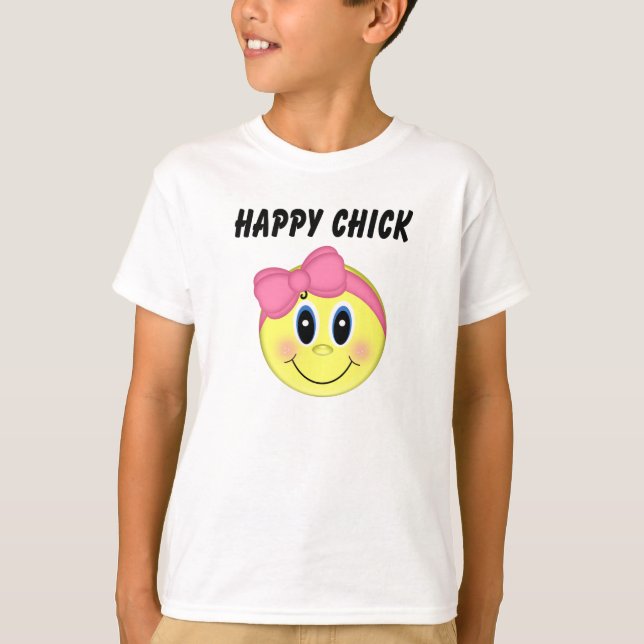 Camiseta Chicas enfrentan a chica feliz (Anverso)