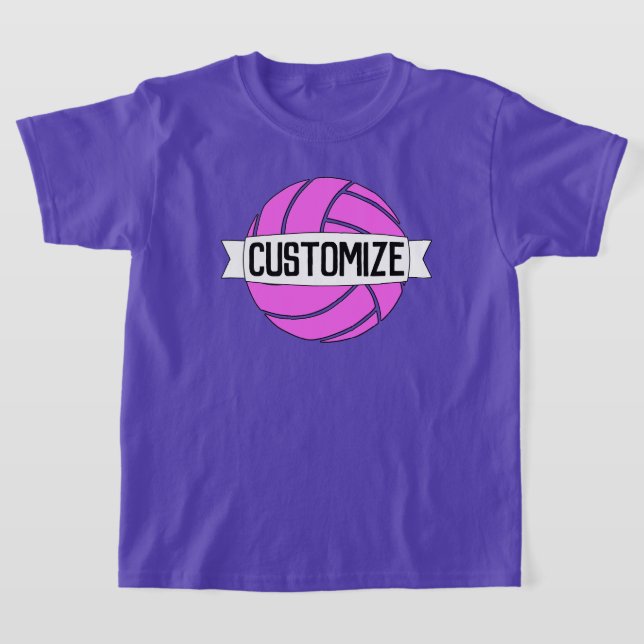 Camiseta Chicas Equipo de voleibol rosa, jugador, número y  (Distribución)