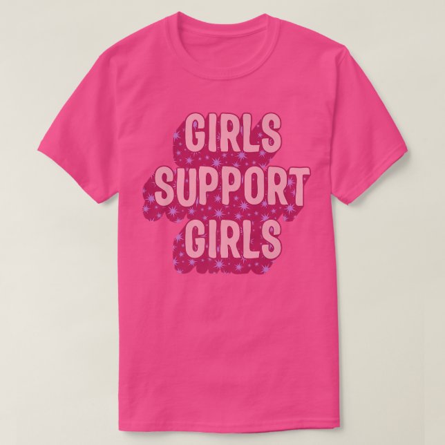 Camiseta Chicas feministas apoyan a Chicas empoderan a muje (Diseño del anverso)