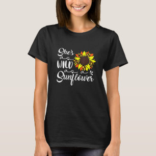 Camiseta Chicas feministas de girasol silvestre dan poder a