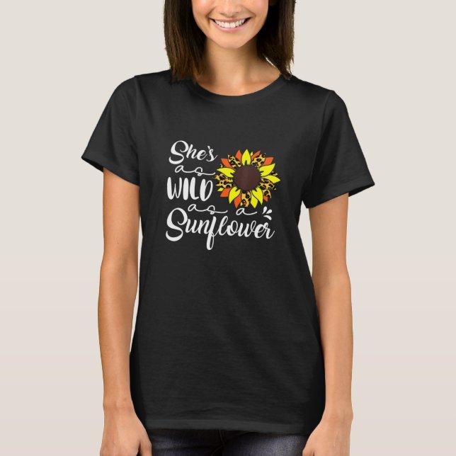 Camiseta Chicas feministas de girasol silvestre dan poder a (Anverso)